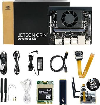 Jetson Orin Nano 8GB RAM Official Development Kit 67Tops Ubuntu System, Jetson Case + IMX219 Camera, Robot SUPER Support Orin Nano 8GB Official Cam Adv Kit