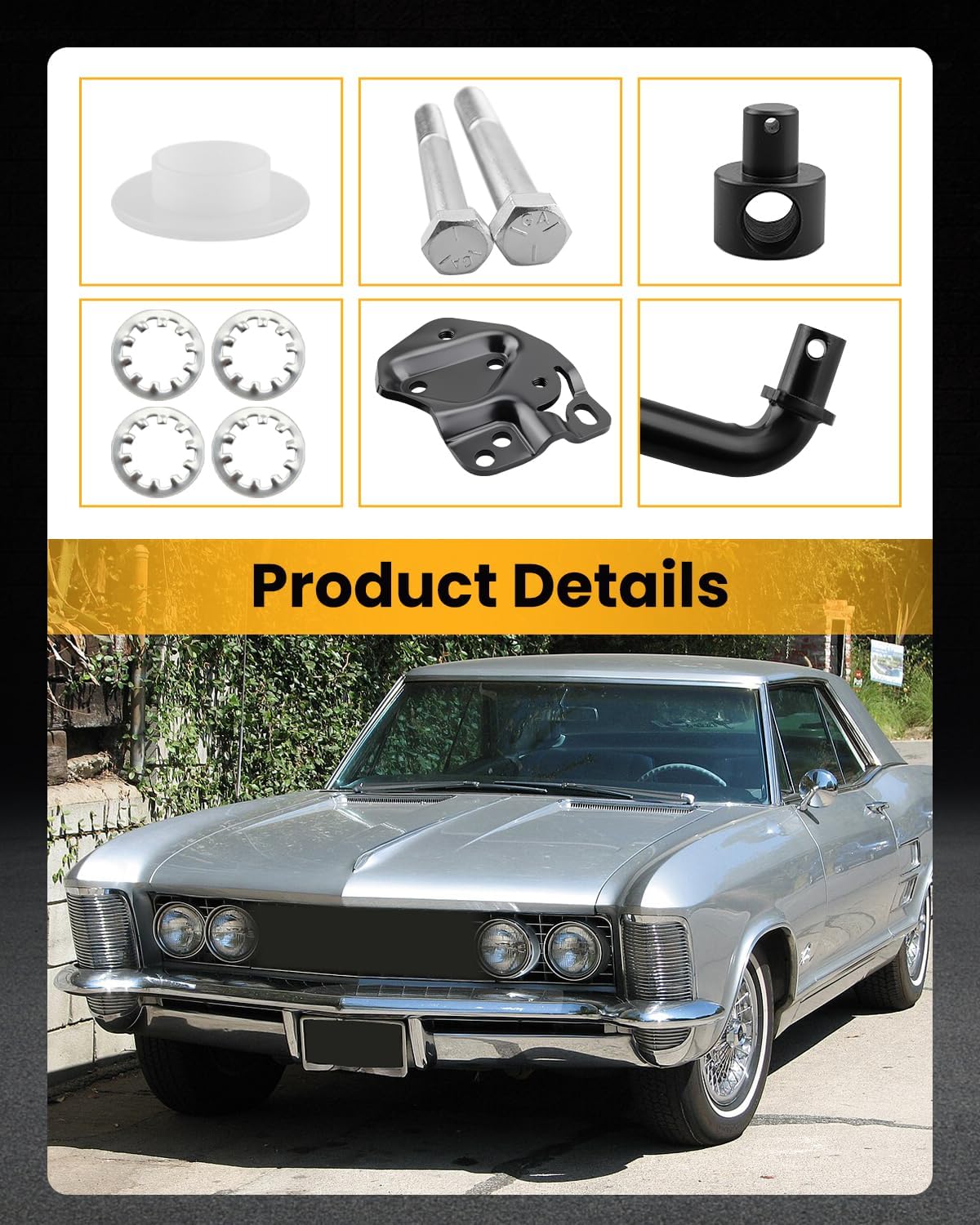 Shifter Linkage Kit 3733163 Fit for Chevy Impala for Chevelle Fit for Buick Skylark Fit for Pontiac GTO for Tempest Fit for Oldsmobile, Fit for Hurst Shifter for Muncie Transmission