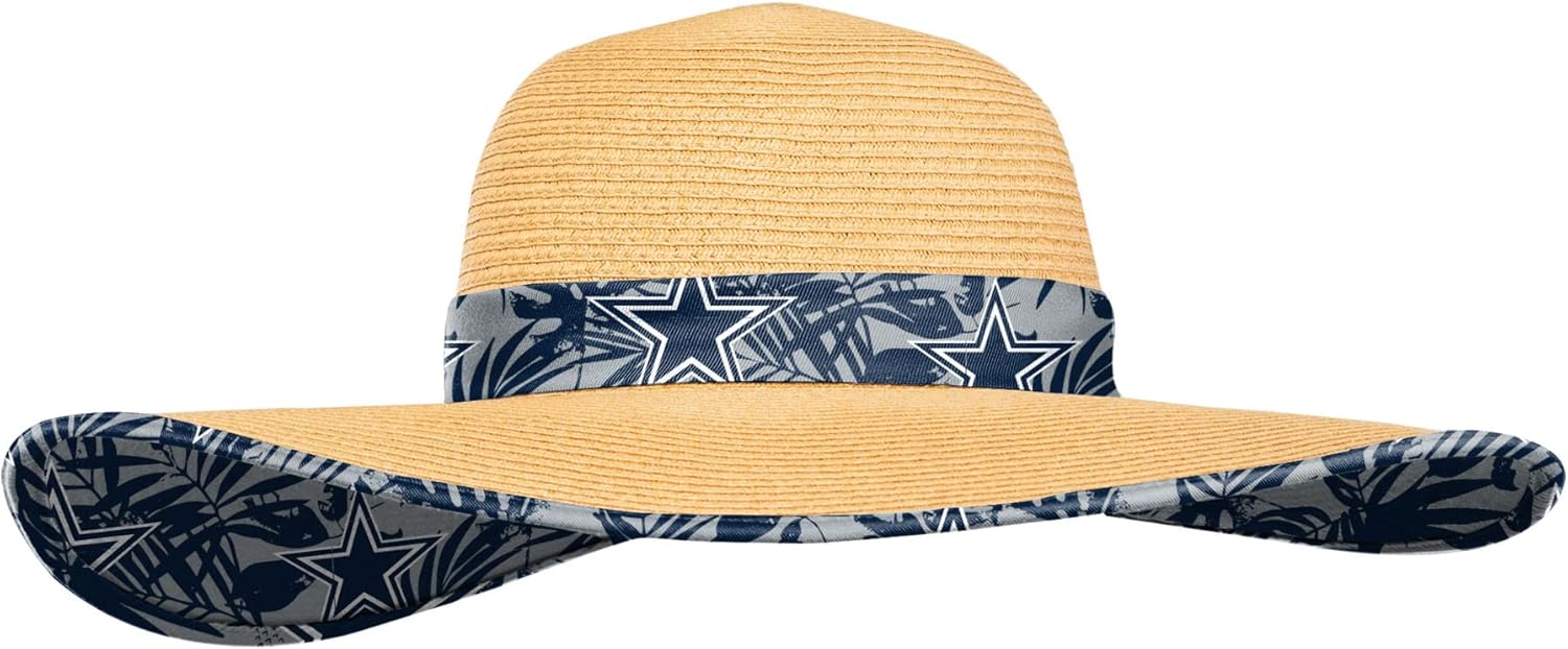 FOCO NFL Womens Floral Straw Hat