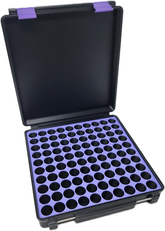 Estojo de armazenamento para frascos de 3 mL Generic, casco rígido, preto/roxo, 100 unidades