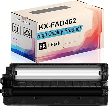 KX-FAD462 Drum Unit Compatible for Panasonic KX-MB2025FRW MB2030FRW MB2061 Printers, High Yield 10000 Pages, Print More Pages 1 Pack Black