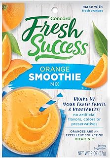 Concord Foods Orange Smoothie Mix - Citrus Flavor with No Artificial Flavors, Colors, or Preservatives - Ideal for Fruit Smoothies - 2 oz Pouch for Healthy Smoothies