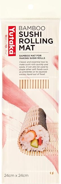 Yutaka Bamboo Rolling Mat for Sushi, 24cm x 24cm