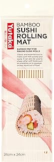 Yutaka Bamboo Rolling Mat for Sushi – 24cm x 24cm | Traditional Japanese Maki & Uramaki Rolling Tool | Eco-Friendly, Easy to Clean, Durable, Beige