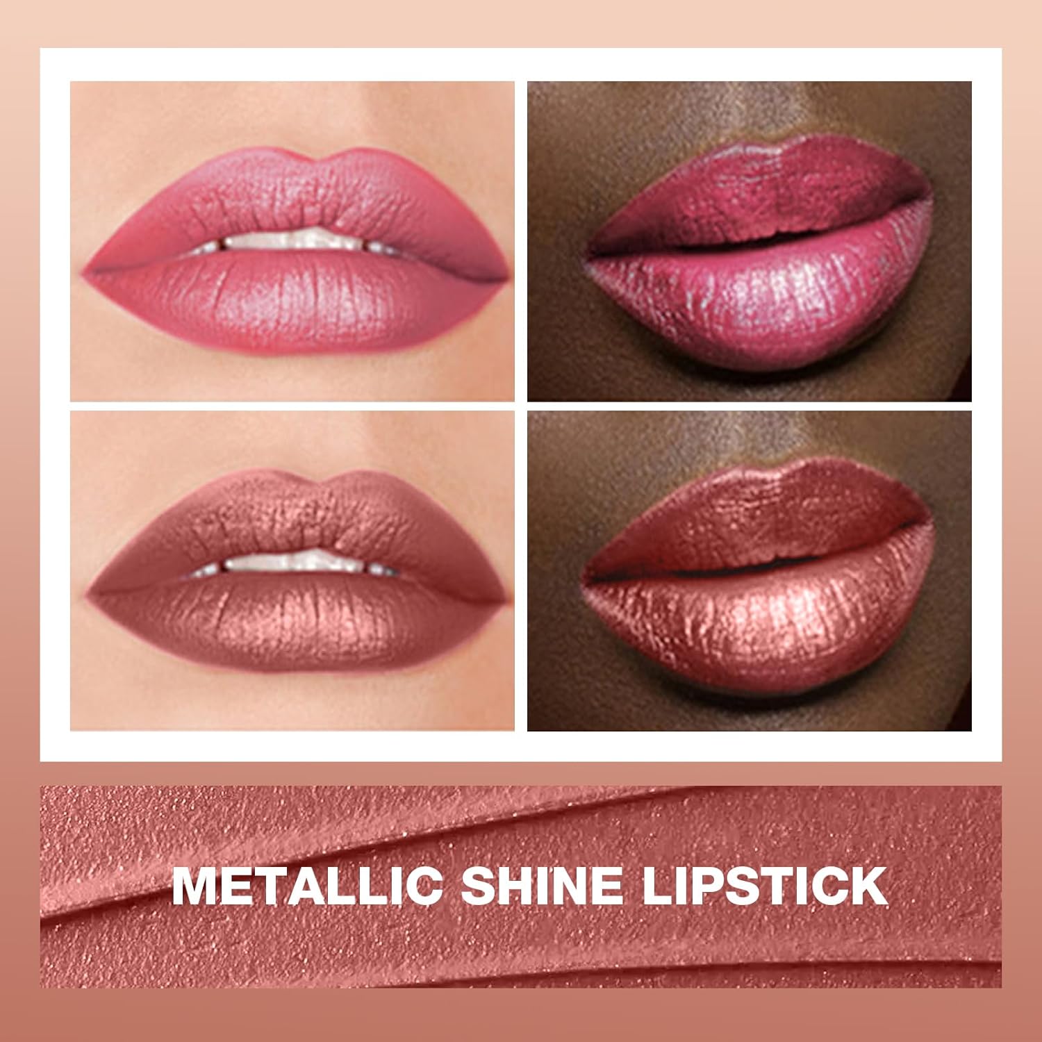 BEAUTY SEARCHER Lipstick, Metallic Shine Finish Lip Balm Glossy Hydrating Nude Velvet Red Long-Lasting Moisturisation Luxury Lip Stick Makeup # 05 Honey Peach Coral 5 BEAUTY SEARCHER Lipstick, Metallic Shine Finish Lip Balm Glossy Hydrating Nude Velvet Red Long-Lasting Moisturisation Luxury Lip Stick Makeup # 05 Honey Peach Coral