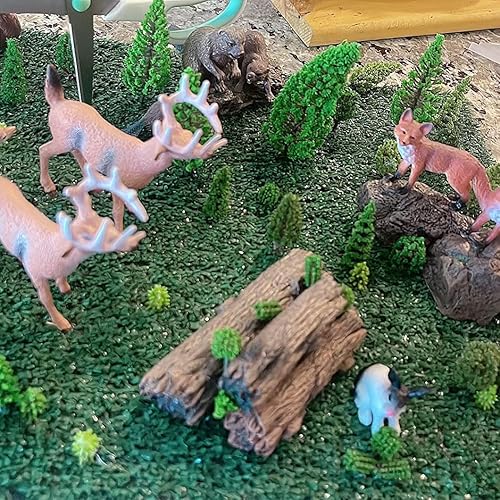 Miniatura 7 de XGNG 6 piezas en miniatura de piedra estatus de roca artificial tocón de árbol mini jardín tocones adornos para micro tren paisaje ferroviario mesa