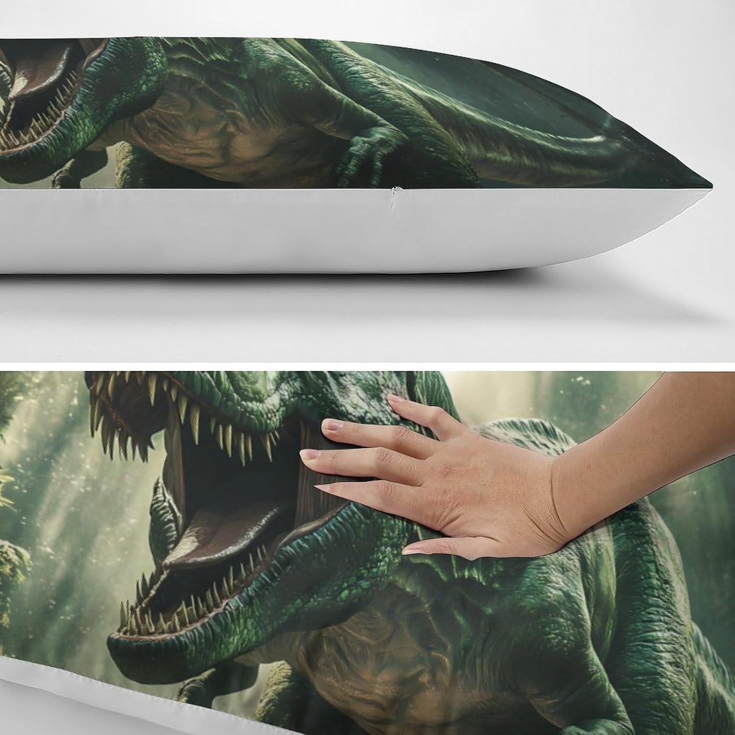 Dinosaur Tyrannosaurus in Jungle Body Pillow Cover Long Cushion 18.9x53.1 Inch