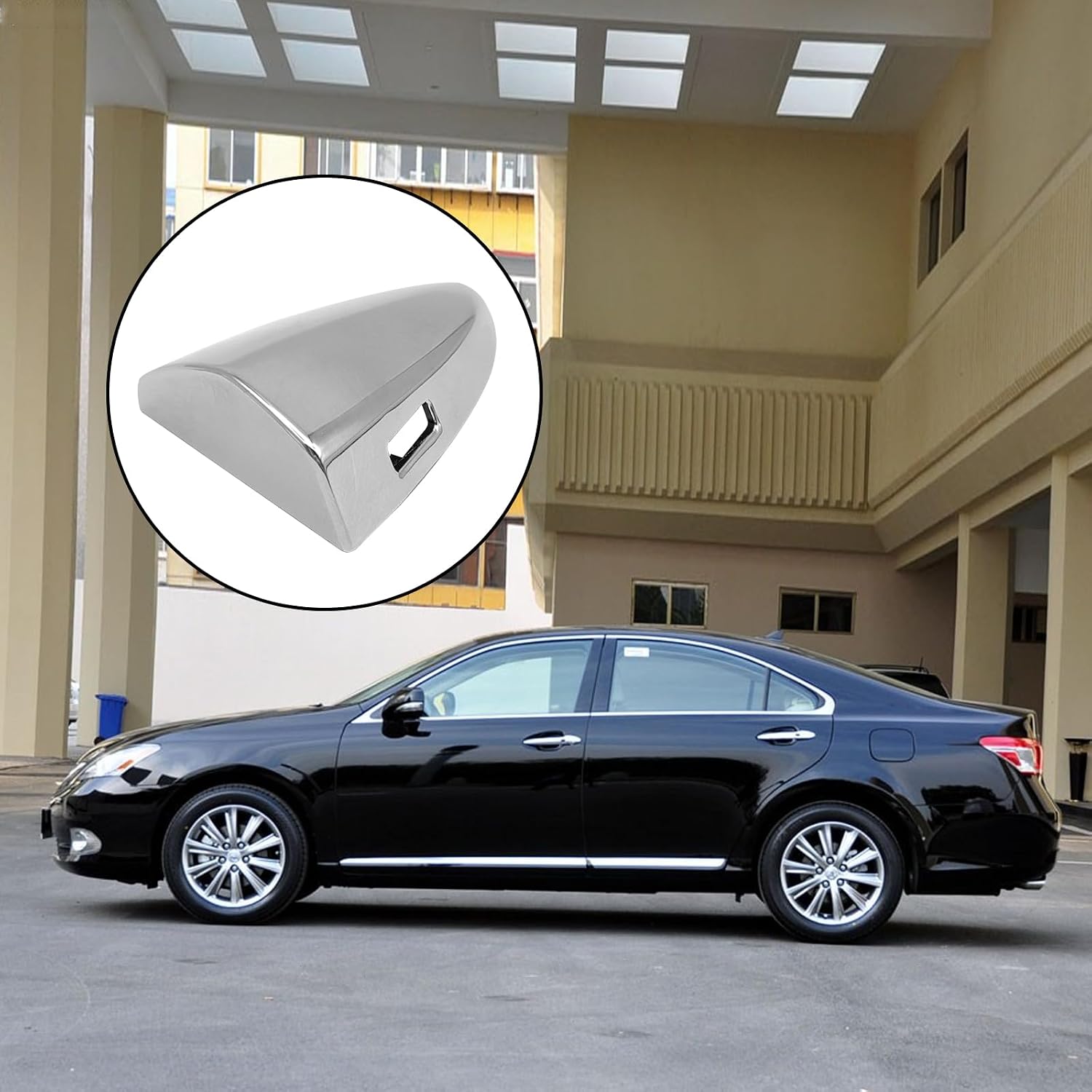 Chrome Door Handle Cover Cap Compatible with Lexus ES350 2007-2012 LS600hl 2008-2016, LS460 2007-2017 Front Driver Side Door Handle Key Cover Cap Replacement 69218-33010