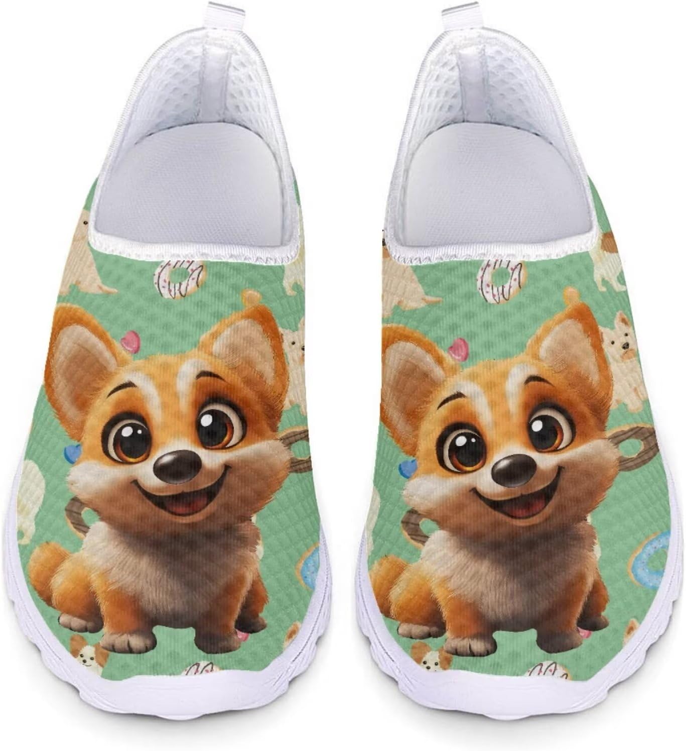 Forchrinse Music Note Women’s Walking Shoes Men’s GO Walk Soft Mesh Slip on Sneakers Lightweight Work Shoes