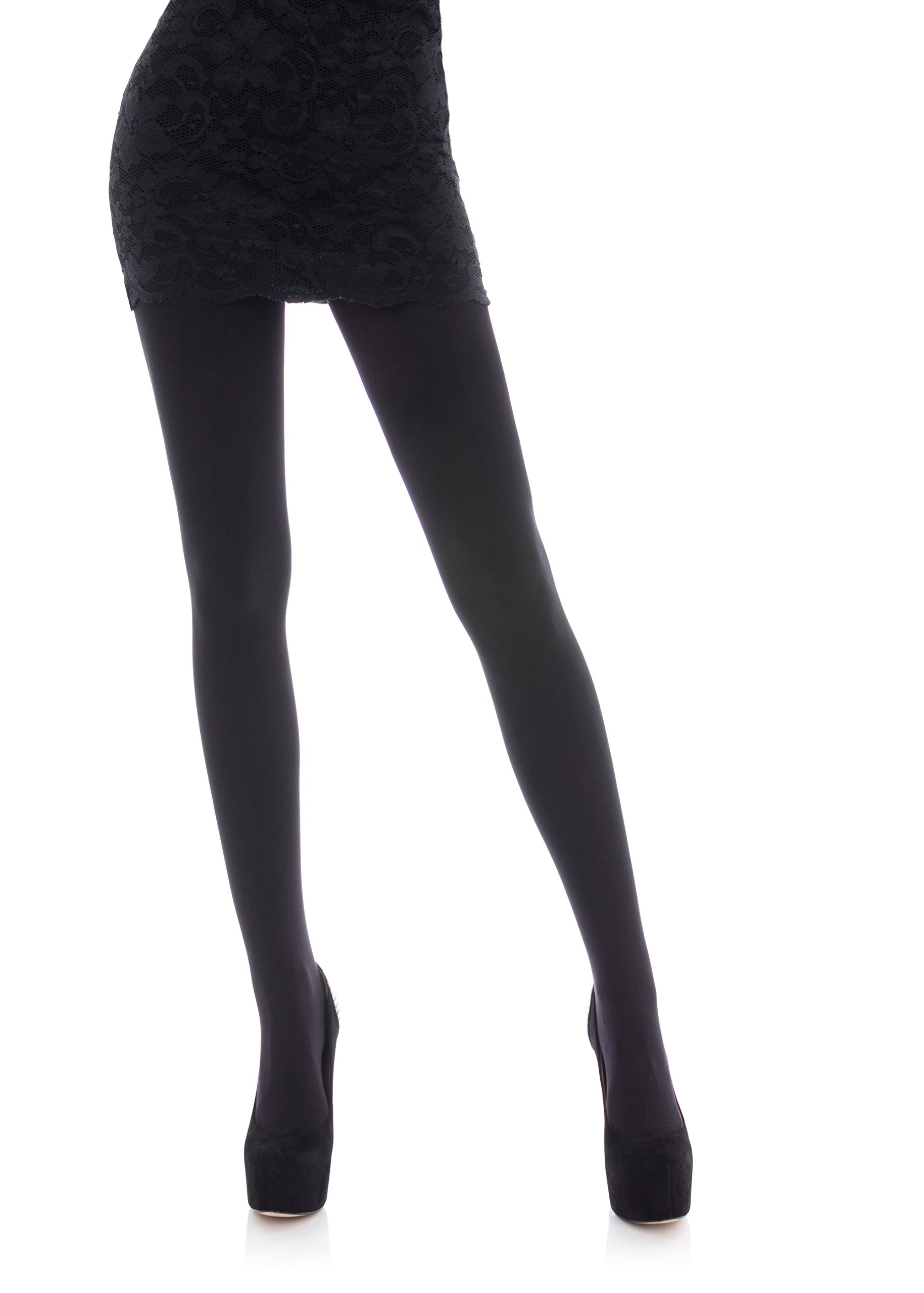 Romartex Women's Black 60 Denier Opaque Tights, M,