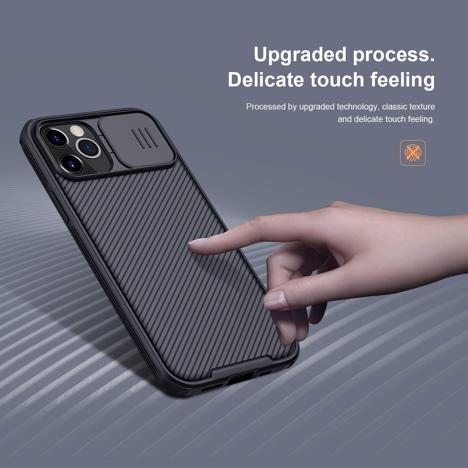 Nillkin Compatible with iPhone 12/12 Pro Case, Upgrate CamShield Case with Slide Camera Cover, Slim Protective Case, Black