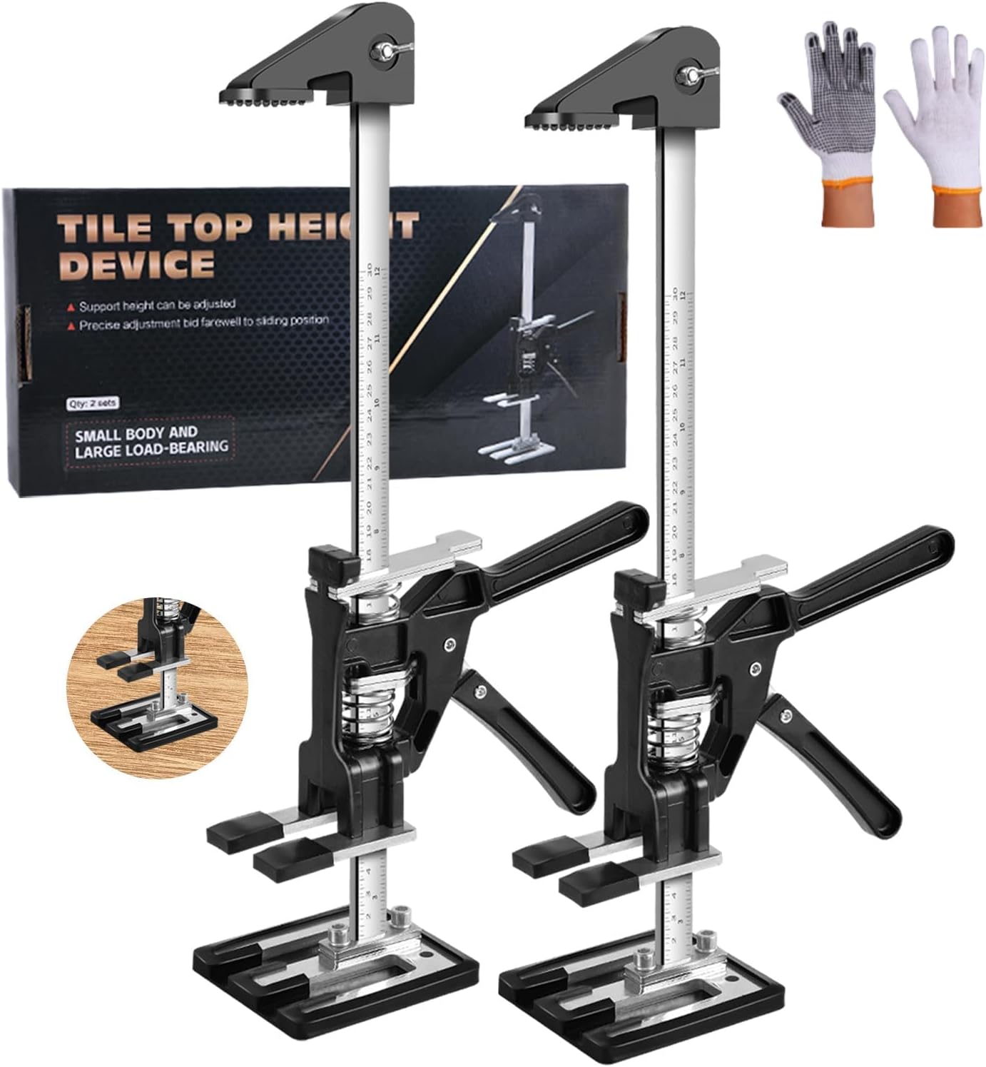 2 Pack Labor Saving Arm Jack, Multifunctional Furniture Lift Jack, Hand Tool for Installing Cabinet and Wall Tile Height Adjusters, Perfect for Delicate Installations