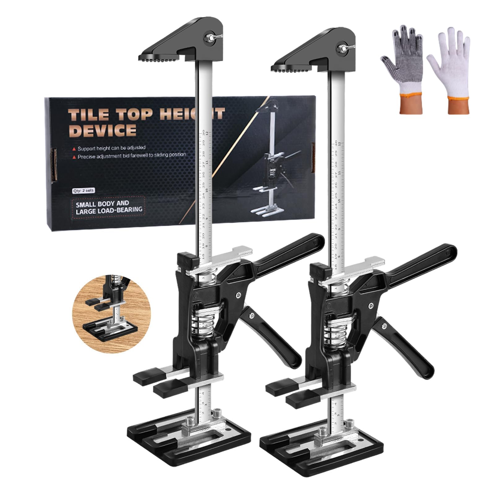 2 Pack Labor Saving Arm Jack, Multifunctional Furniture Lift Jack, Hand Tool for Installing Cabinet and Wall Tile Height Adjusters, Perfect for Delicate Installations
