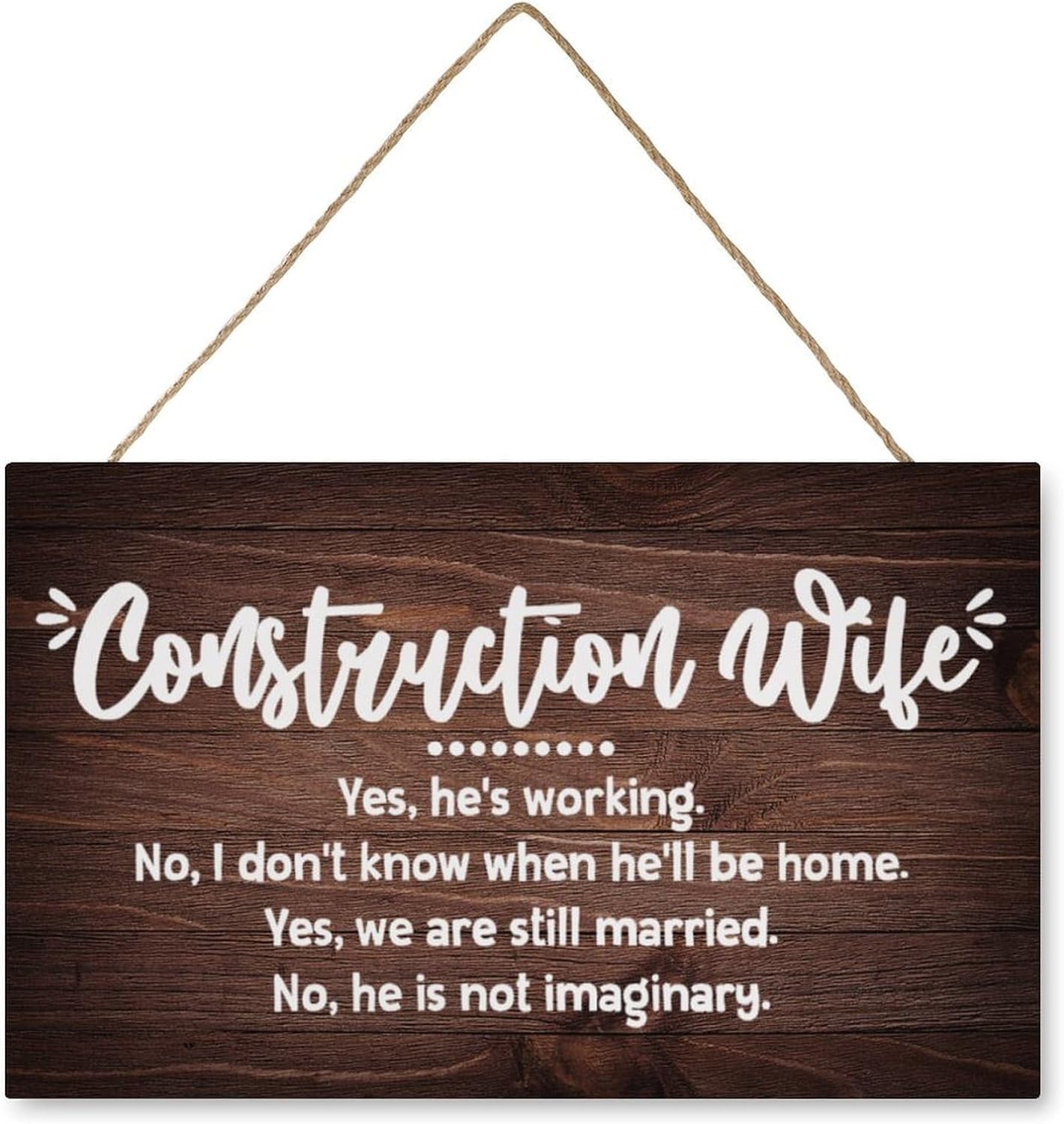 Wooden Decor Signs Construction Wife Definition Funny Wooden Wall Decor Inspirational Home Farmhouse Kitchen Cafe Decoration 8x12 Inch