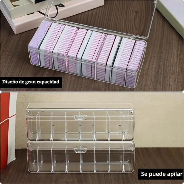 Foto 5 de 5 de QWORK® caja para tarjetas de plástico con ajustables divisores