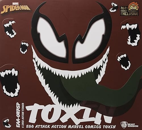 Miniatura 2 de Beast Kingdom Marvel Comics: Toxin EAA-087SP - Figura de acción de ataque de huevo, multicolor