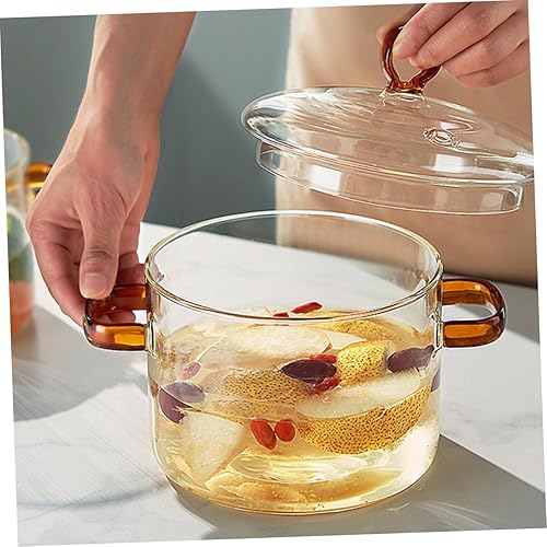 Miniatura 7 de FELTECHELECTR cacerola de vidrio plancha de cerámica recipiente de vidrio con tapa cazuela plato con tapa olla de cocción olla de fideos