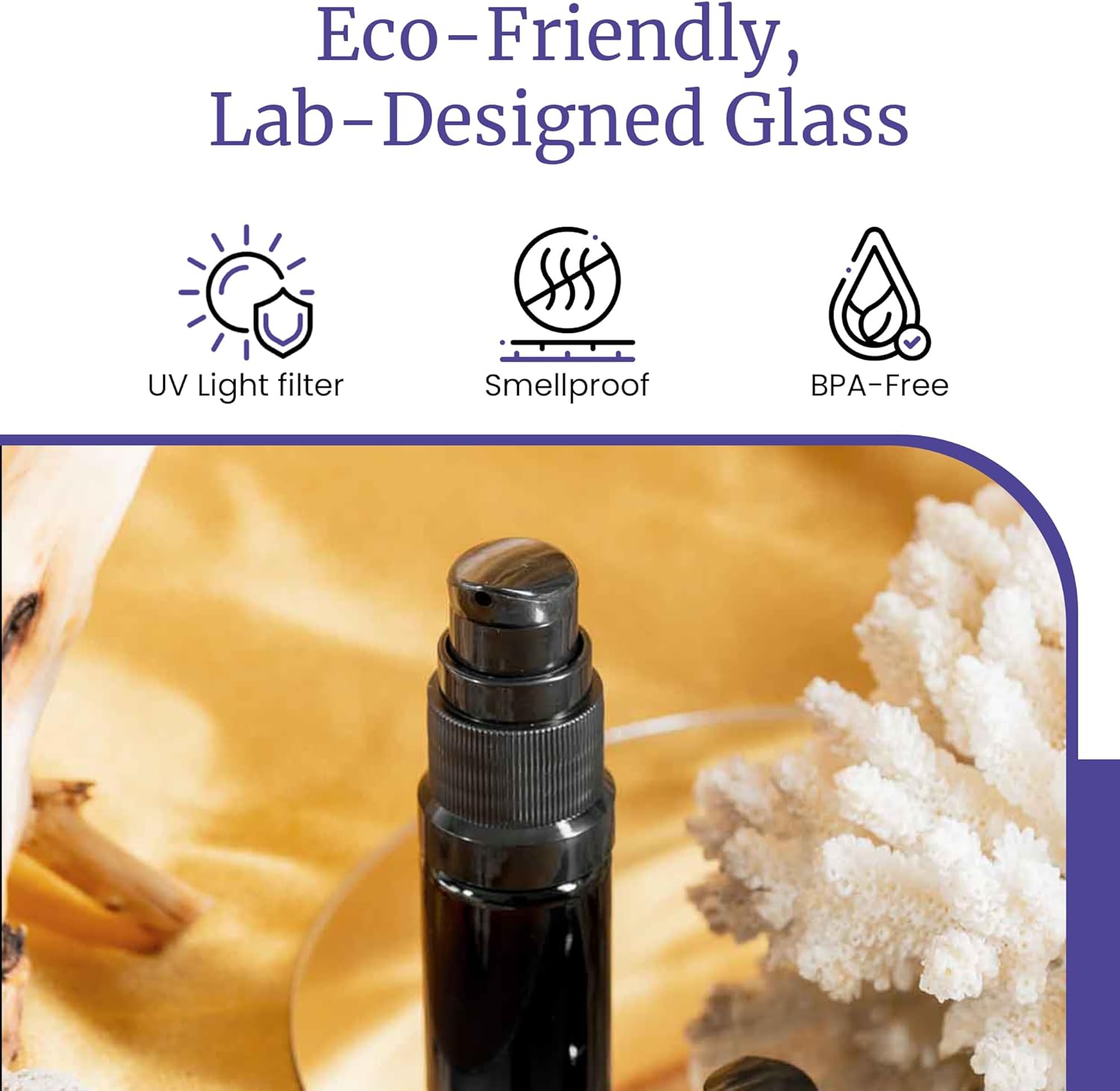 Infinity Jars 5 ML (0.17 fl oz) Refillable UV Black Glass Pump Bottles Leak-Proof Travel Containers for Toner, Sanitizer, Beard Oil, Hair Serum, Essential Oils 10-Pack