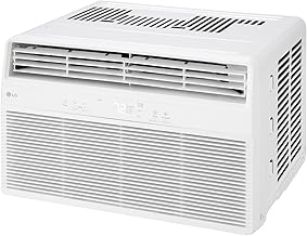 8,000 BTU Window Air Conditioner with Dehumidifier, 115V, Window AC for Medium Rooms up to 350 Sq. Ft. (25' x 14'), Window Unit AC with Remote Control, 3 Speeds, Auto-Restart, 24-Hour Timer, White