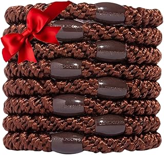 L. Erickson U.S.A. Hair Ties, Coffee Brown, 8 Count - Grab & Go Ponytail...