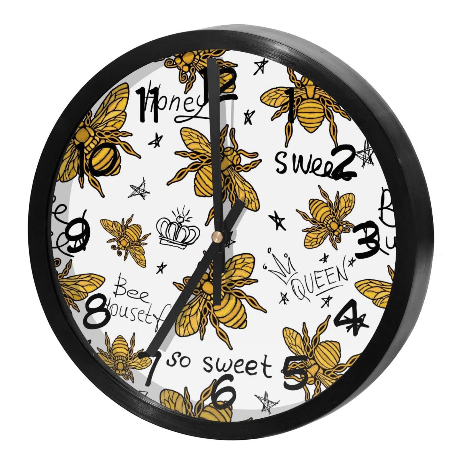 Horloge murale silencieuse à quartz sans tic-tac à piles pour maison