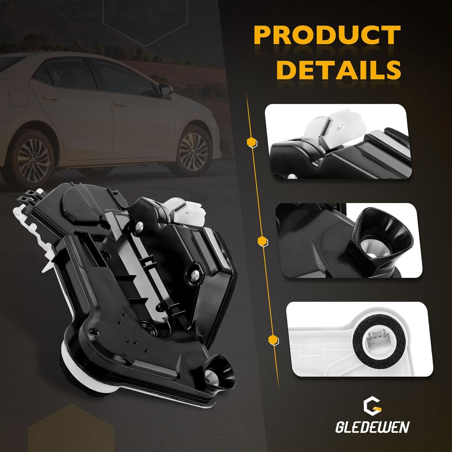 6903002370 Door Lock Latch Actuator Front Right Passenger Side, Compatible with 2014 2015 2016 2017 2018 2019 Toyota Corolla, Replaces 69030-02370 DLA1363