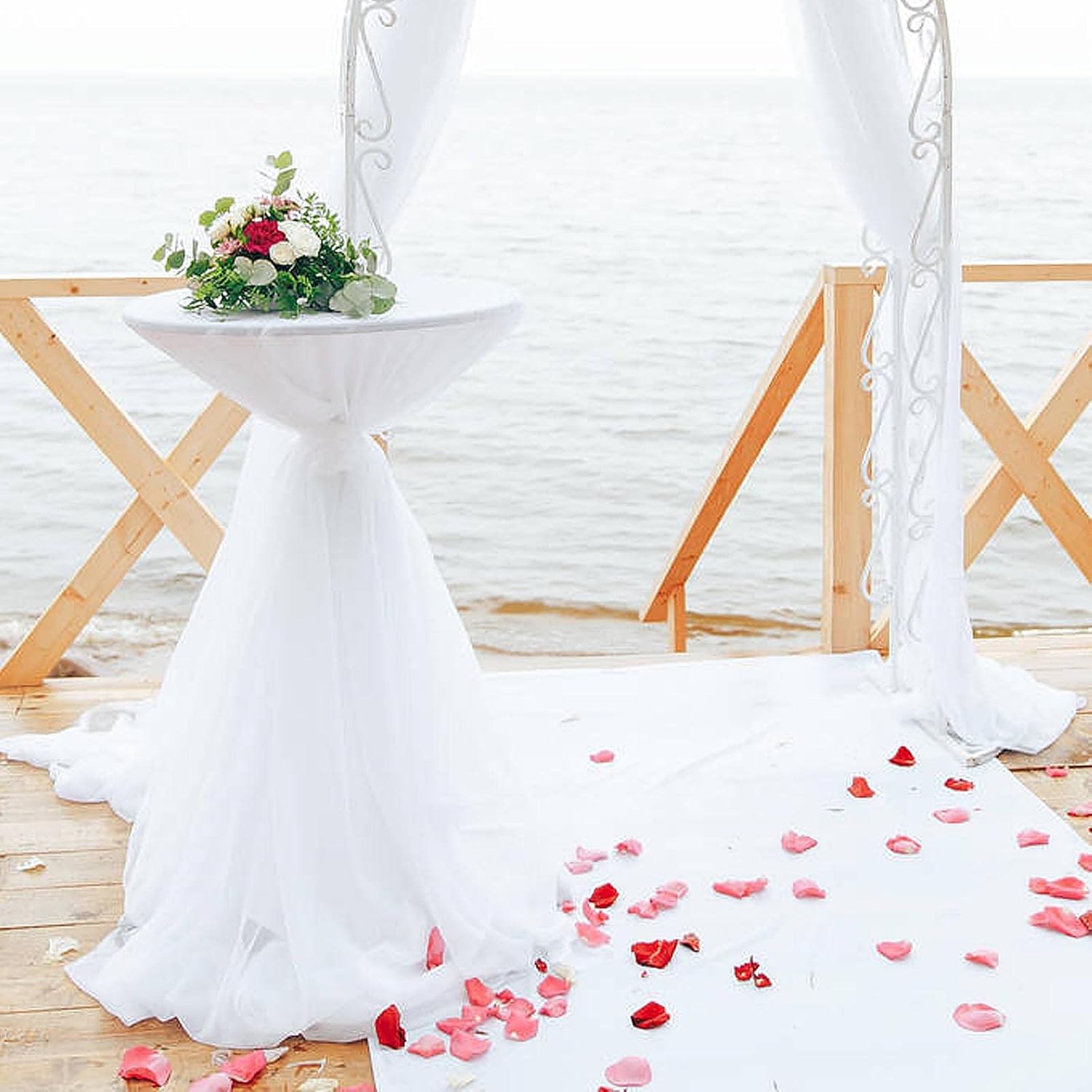 Wedding Aisle Runner, White Wedding Floor Must-Have Photo Booth Accessories for Indoor and Outdoor Weddings 20m