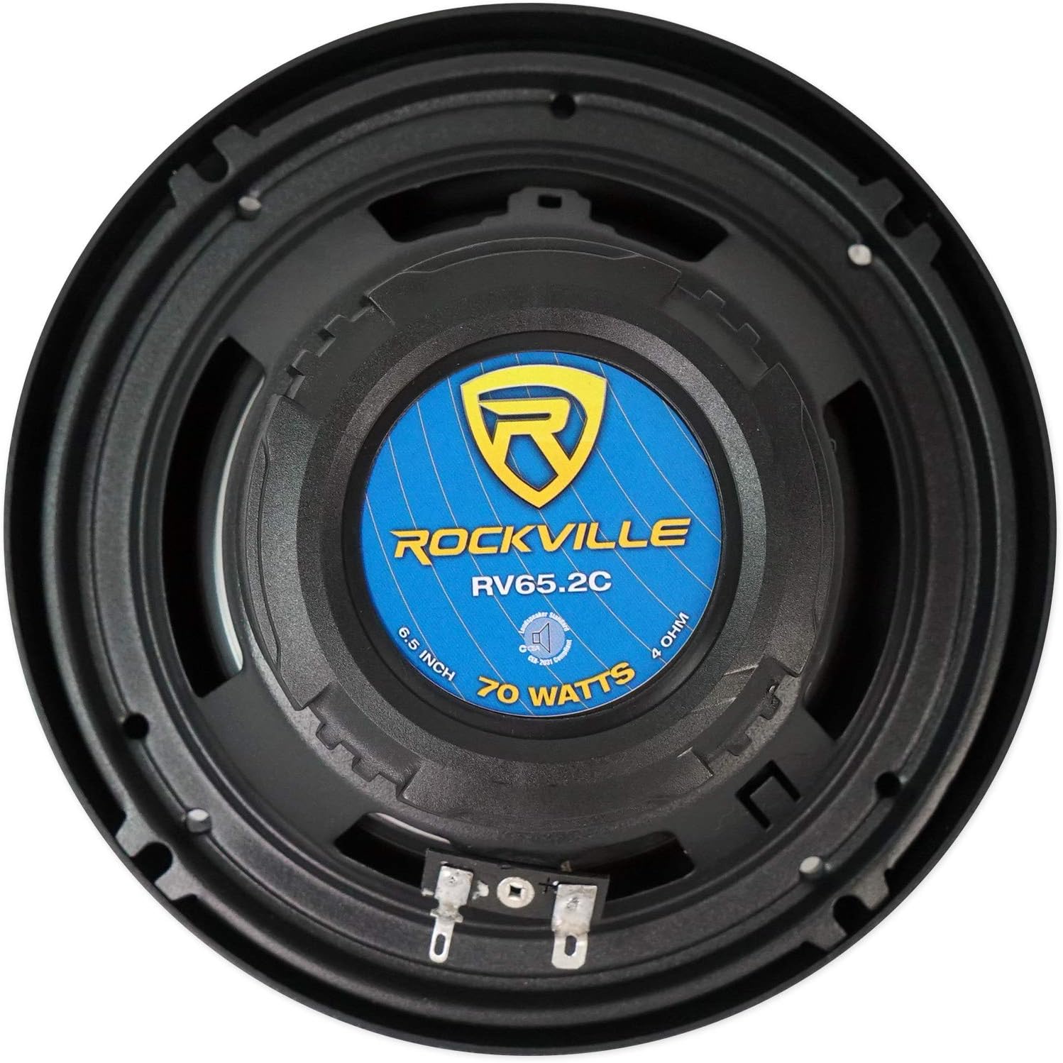 Rockville RV65.2C 6.5-in Component Car Speakers, 1500-Watt Peak 280-Watt RMS CEA Rated, 4 Ohm, Tweeters Crossovers Grilles Included, 2-Pairs