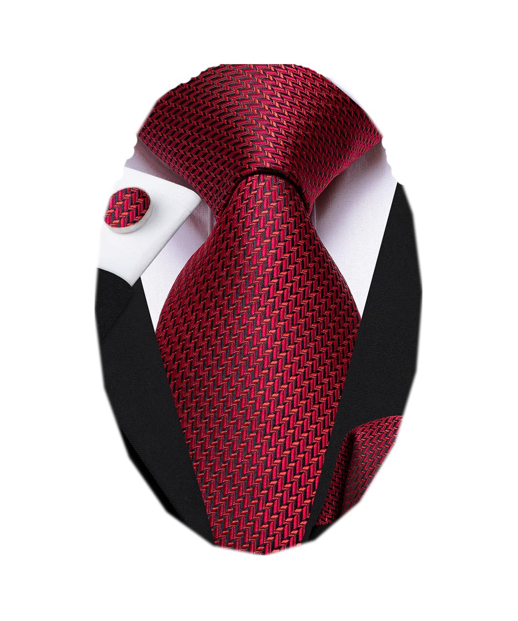 Mens Paisely Silk Tie for Men Necktie and Pocket Square Set
