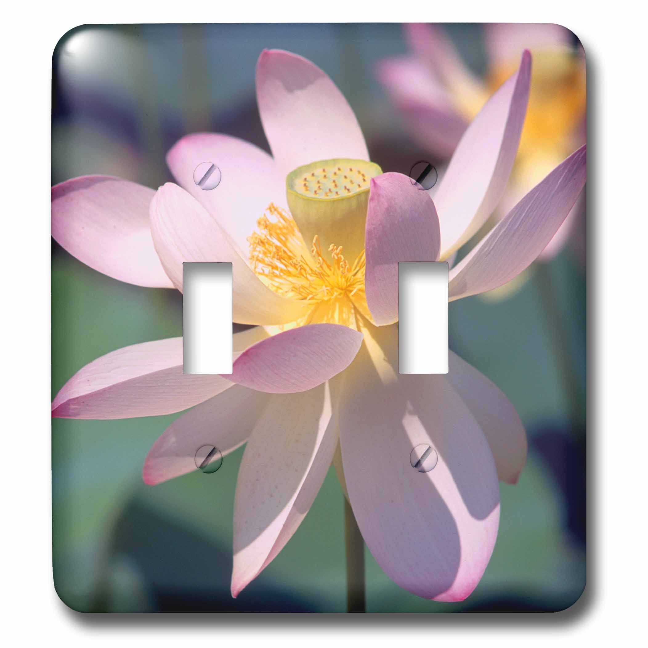 Interrupteur à bascule double lotus 3D Rose lsp_228281_2, finition artistique premium