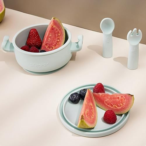 Miniatura 3 de Tazones de silicona con succión para bebé con mariposa, cuencos para niños pequeños con tapa de primera calidad a prueba de fugas y juego de