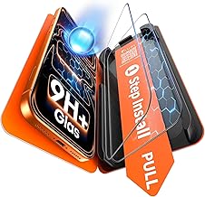 TAURI 2 Pieces Tempered Glass Film for iPhone 17 Pro 6.3 Inches, Automatic Dust Removal, 9H Hardness Protective, Bubble Free
