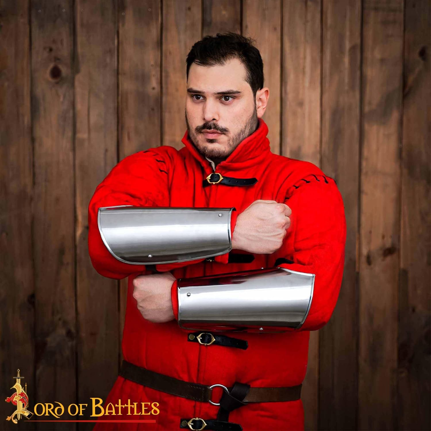 Medieval Knight Steel Bracers Viking Battle Ready Steel Arm Bracers Armour for LARP Cosplay SCA Historical Reenactment