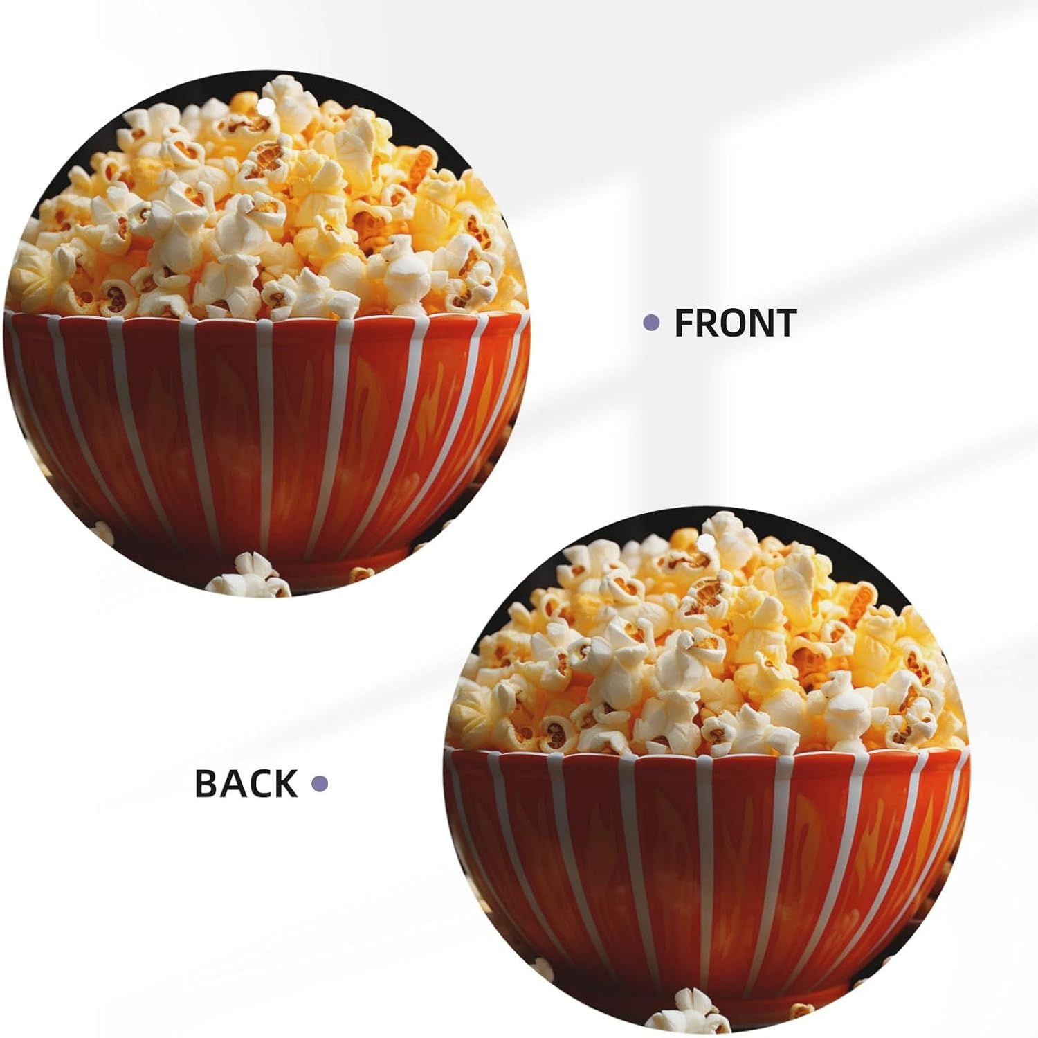 Popcorn Car Air Fresheners Cards Set of 4 Pieces, Long-Lasting Auto Aromatherapy Tablets Gifts Car Rearview Mirror Pendant Hanging Scented Cards for Wardrobe Bathroom image 3