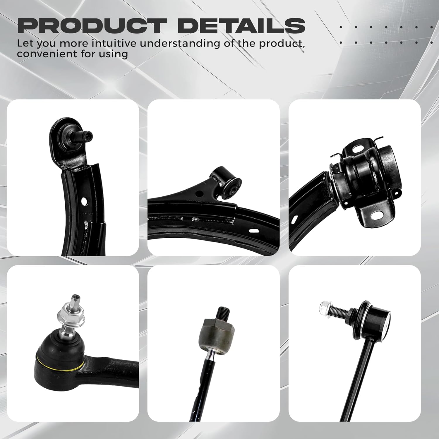 lronants Front Control Arm Kit Compatible with 2010 Ford Mustang (Built After 8/3/2009) Suspension Front Lower Control Arm Kit, Sway Bar Link Front