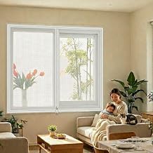 Zipper Version King Kong MESH Window Screen, Mosquito Protection Self-Adhesive Window Screen for Balcony Classroom RV Doors for Pets, Washable White Black Mesh CurtainWhite,31x39in