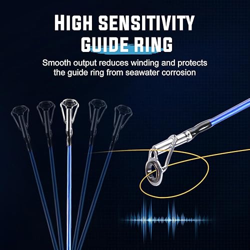 Miniatura 9 de Combo de caña de pescar Sougaiyang, combo de carrete de pesca con arrastre de 2 piezas con relación de engranajes de 3.8:1 y rodamientos 3+1,