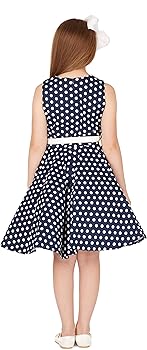 Vestito Bambina Vintage Anni '50 BlackButterfly Alexia - Abito A Poi Con Gonna A Ruota - Foto 10