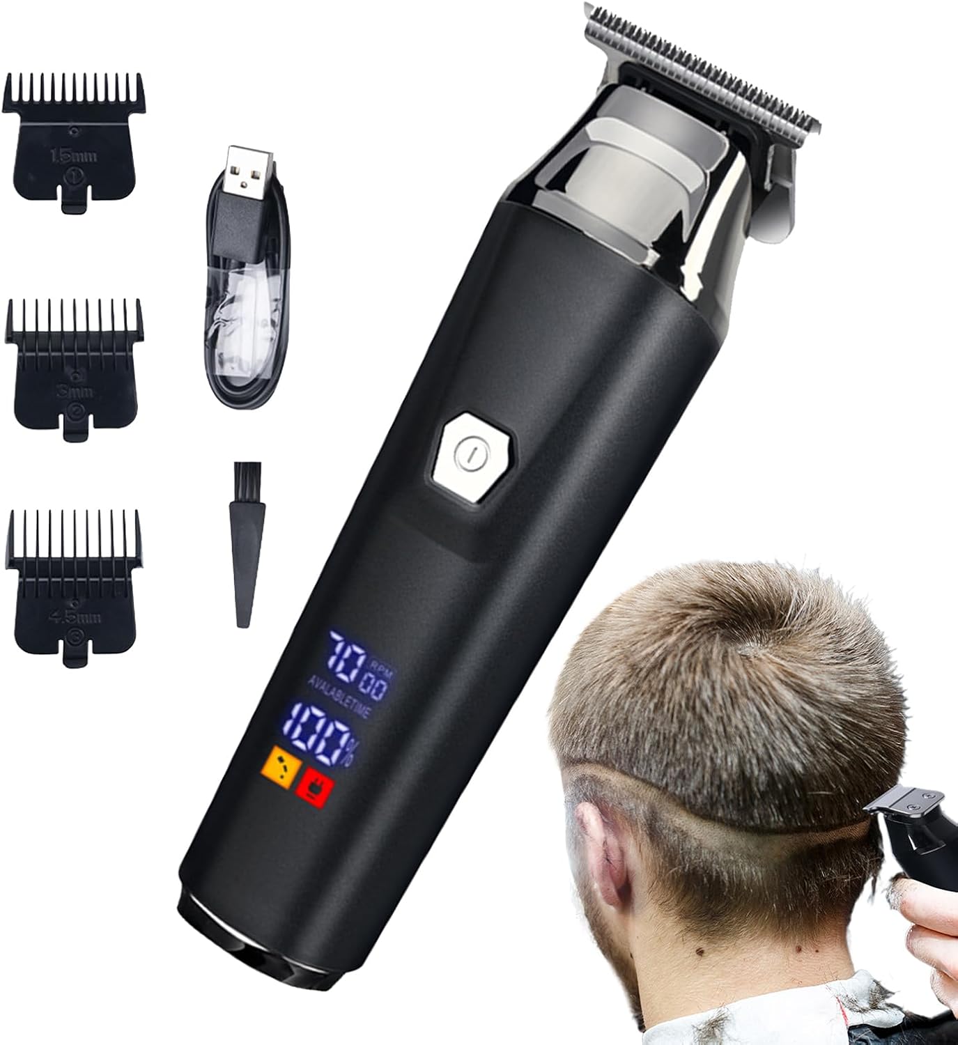 Elektrische haar knipper, haar knipper voor mannen | Clippers and Trimmers Set,Noteloze oplaadbare waterdichte precisie trimmer scheerapparaat voor kale hoofd bikini achterbeen oksel gym salon gevange