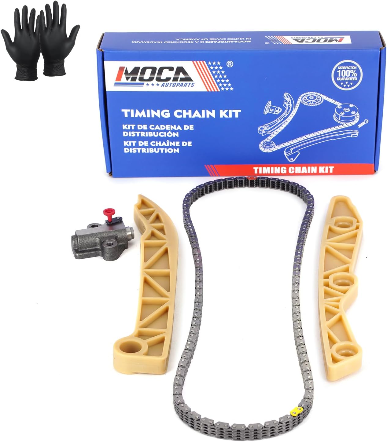 MOCA 05047364AA Timing Chain Kit Compatible with 15-17 for Chrysler 200 2.4L, 13-16 for Dodge Dart 2.4L, 16-17 for Fiat 500X 2.4L, 14-23 for Jeep Cherokee 2.4L, 15-22 for Ram Rromaster City 2.4L