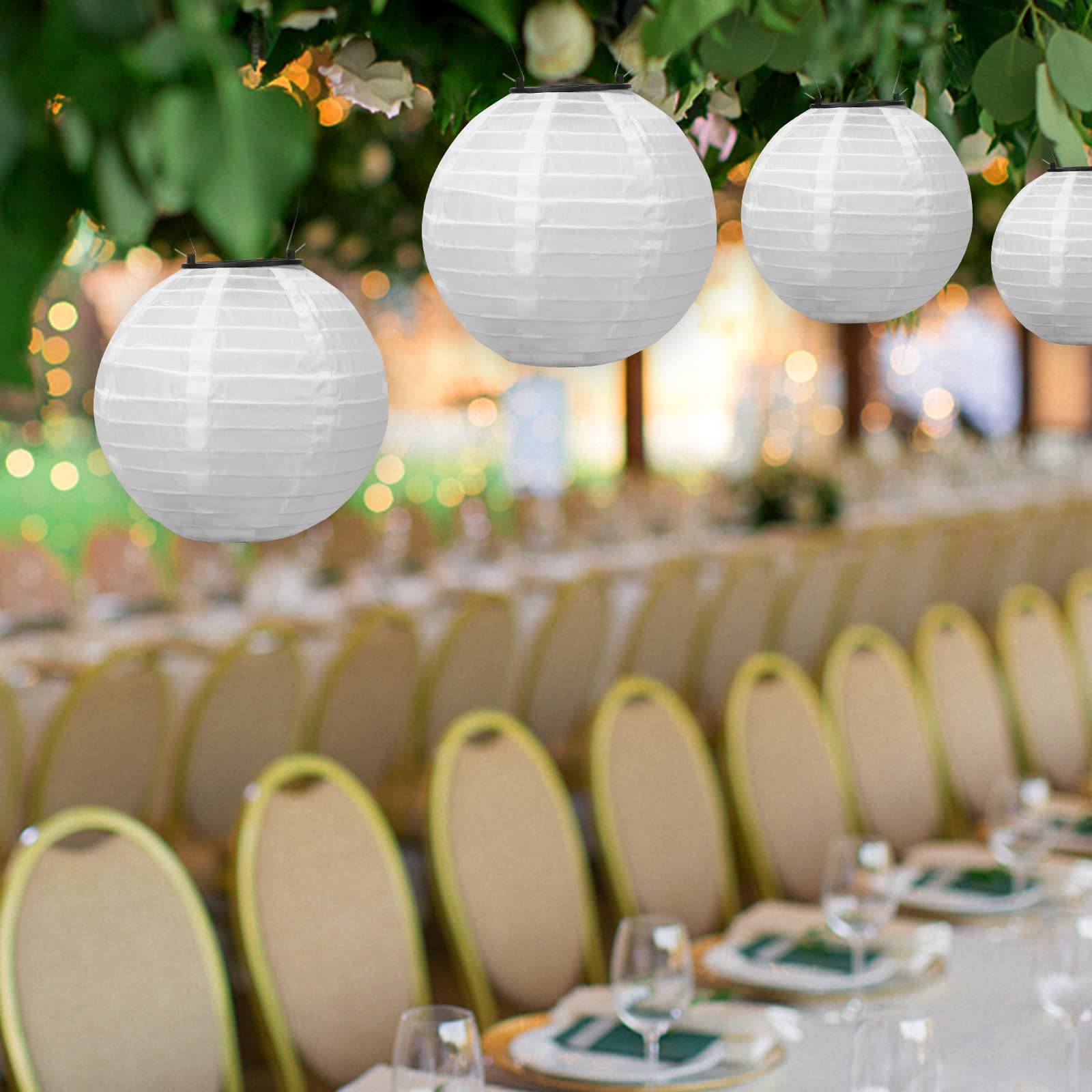 éclairage Fête Mariage Lampions Solaires Extérieur Auting - Lot De 2 - 20cm - Nylon Étanche - Lumière Blanc Chaud Décoration Jardin Solaire éclairage Fête Mariage Lampions Solaires Extérieur Auting - Lot De 2 - 20cm - Nylon Étanche - Lumière Blanc Chaud Décoration Jardin Solaire