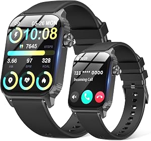 Smart Watch for Men, 120+ Sports Modes Smartwatch with 1.83" HD, Alexa Built-in, Heart Rate/Sleep Monitor, IP67 Waterproof, Bluetooth Call & Music Control Fitness Watch for iPhone/Android (Black)