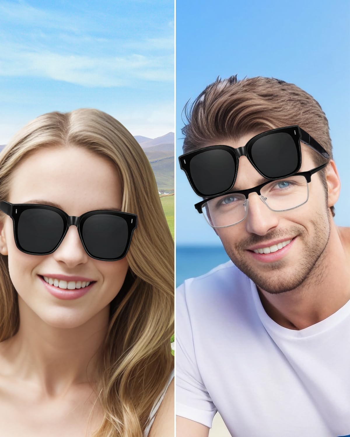 LUFF Fit Over Sunglasses Women Polarized Wrap Around Folding Sunglasses image 5