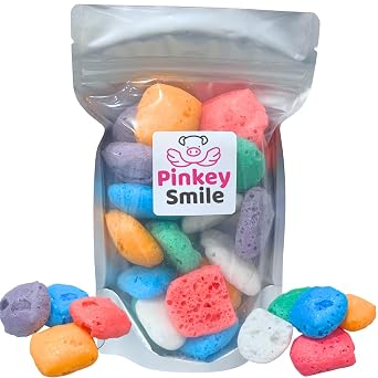 PinkeySmile Original Sky Taffy Crunch Freeze-Dried Candy 4 oz Bite-Size Pieces Assorted Flavors Light, Crispy & Delicious Snack Resealable Bag Securely Shipped in Box