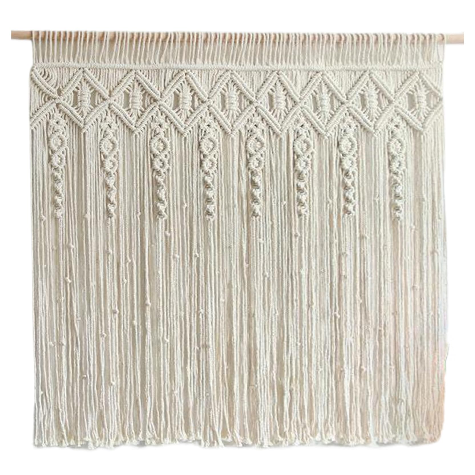 Rideaux en macramé tissés de 47x32 pouces pour décoration bohème