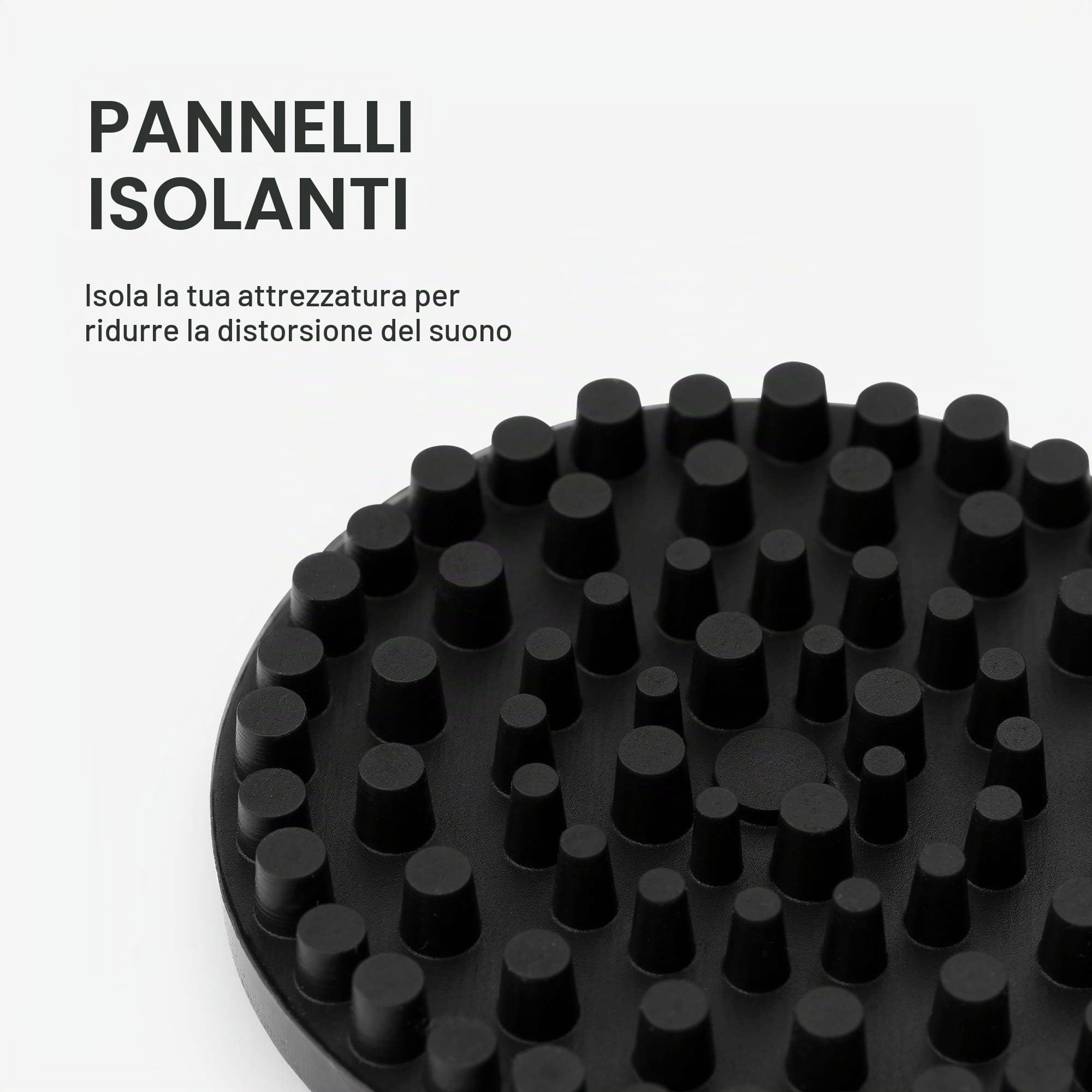 kwmobile Set 4x Piedini Antivibrazione per Casse Audio Ø 5,3x1cm Gommini Anti Vibrazioni Subwoofer Hi-Fi