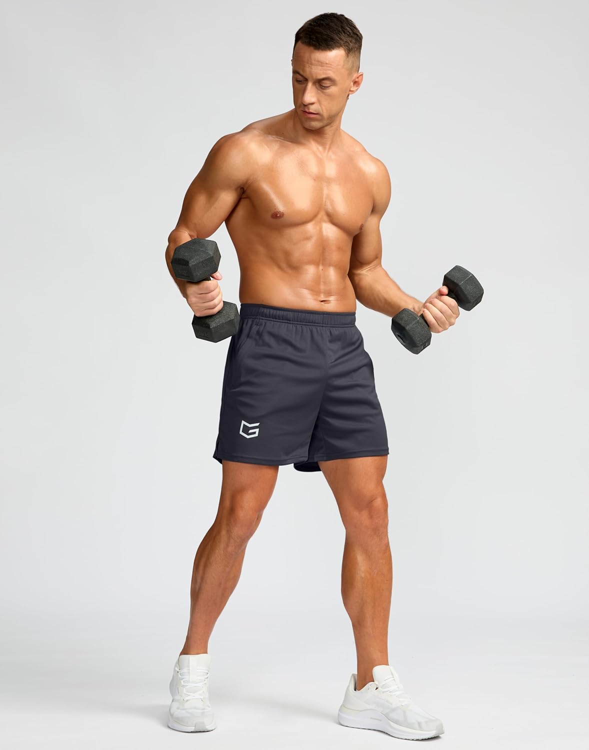 G Gradual Men's 5"/ 7"/ 9" Workout Running Shorts Quick Dry Lightweight Gym Shorts with Zip Pockets - Image 3
