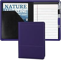 Vista 13 de Gorbado Carpeta para portafolio o cartera, mini carpeta de 5 x 8 pulgadas, bloc de escritura legal, carpeta organizadora de documentos A5 para Negro