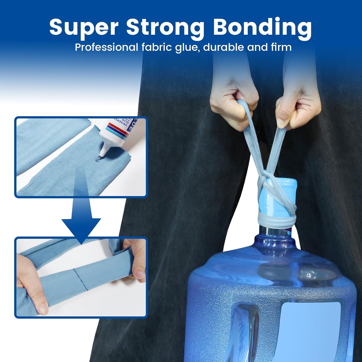 Fabric Glue,Liquid Stitch Fabric Glue, Mighty mend it Permanent Washable for Clothing, Rhinestones, Patches, Clothes, Denim, Leather, Polyester, Textile, Doll Repair 60ml