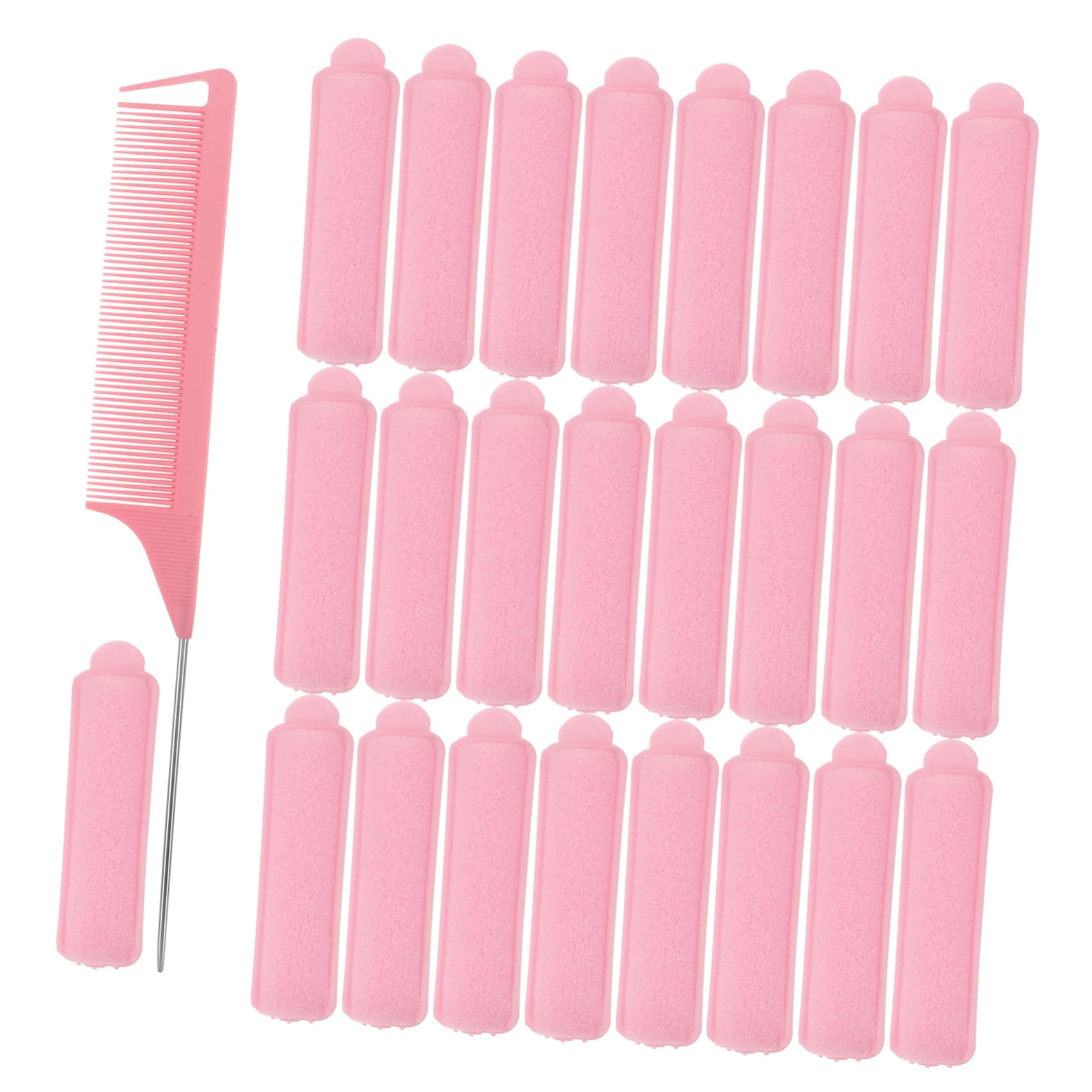 CALLARON 1 Set Hair Curler Curls Heat Mini Hairdressing Curlers Soft Curling Woman Foam Roller Sleep Hair Rollers with Foam Hair Styling Curlers Styler Overnight Women Perm Rods Sponge Pink